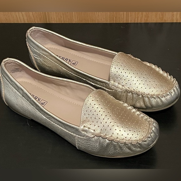 Sperry Top Sider Women's Georgia Loafers Metallic Gold - Picture 4 of 14
